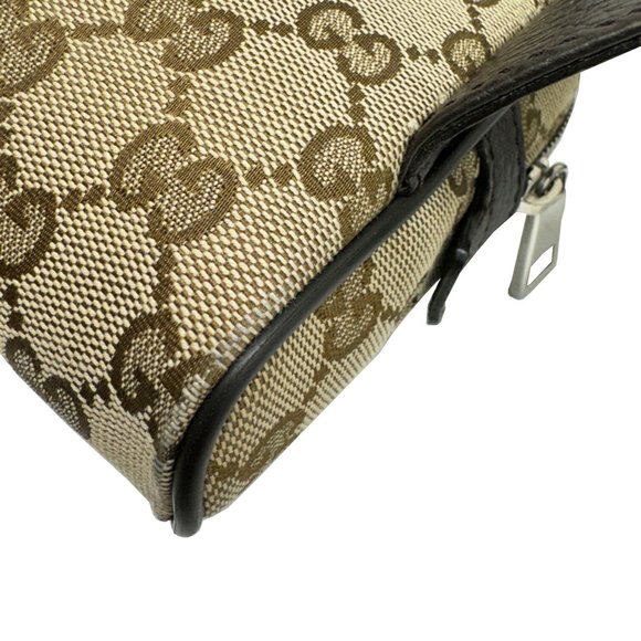 GUCCI GG Canvas Waist Bag, Body Pouch 449174 Beige Brown Men's Women's - Picture 7 of 11